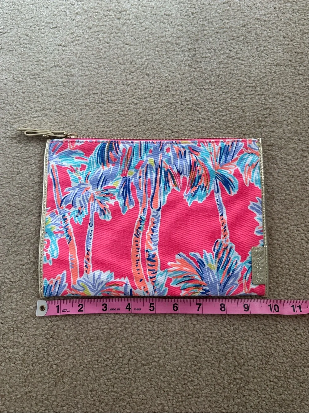 Lilly Pulitzer pink clutch/makeup pouch